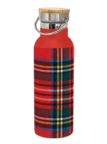 ppd Edelstahl-Thermoflasche "Check" in Rot - 500 ml