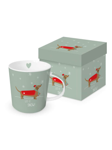 ppd Kubek jumbo "Winter Story" w kolorze szarym - 400 ml