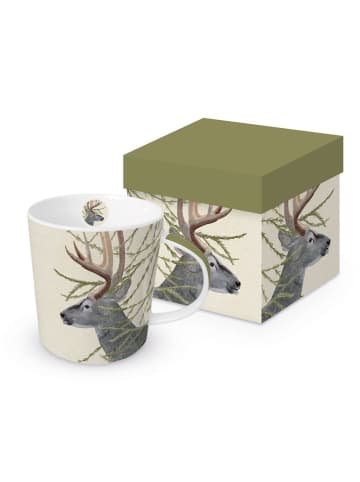 ppd Jumbotasse ''Amadeus'' in Beige/ Grau/ Grün - 400 ml