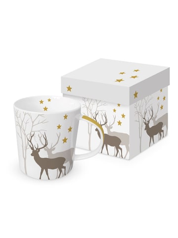 ppd Jumbotasse "Winter Deer" in Weiß/ Bunt - 400 ml