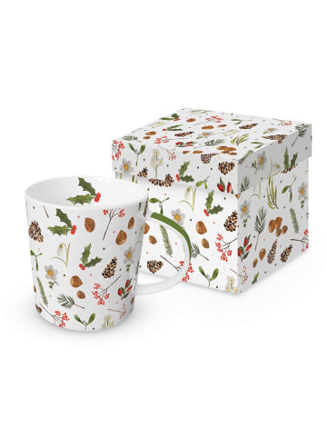 ppd Kubek jumbo "Lena´s Christmas" w kolorze białym ze wzorem - 350 ml