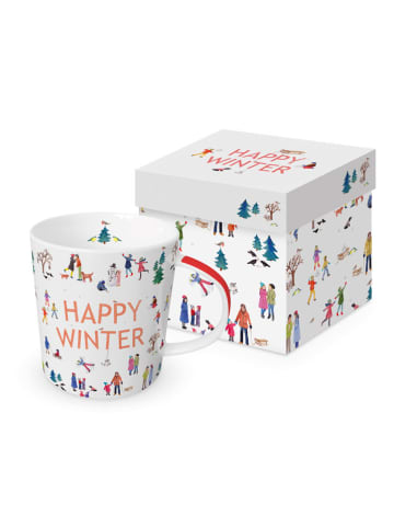 ppd Jumbotasse ''Happy Winter'' in Weiß/ Bunt - 400 ml