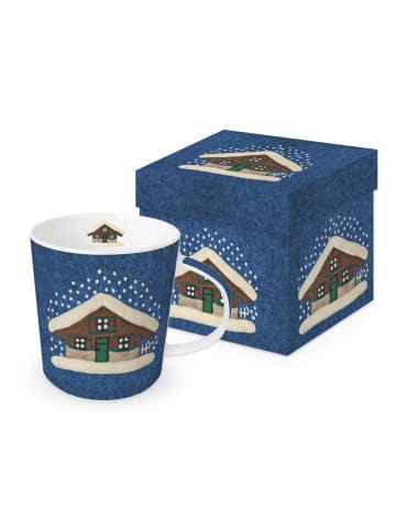 ppd Jumbotasse ''Hütte im Schnee'' in Blau - 400 ml