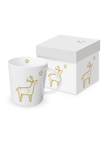 ppd Kubek jumbo "Wishing for a Star" w kolorze złoto-białym - 400 ml