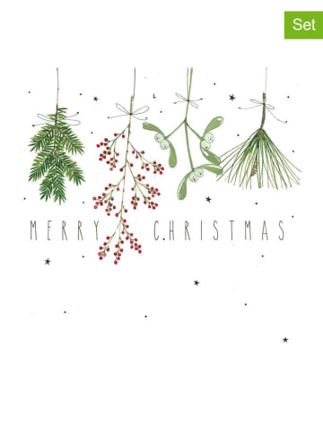 ppd Serwetki (40 szt.) "Merry, Merry" w kolorze biało-zielonym