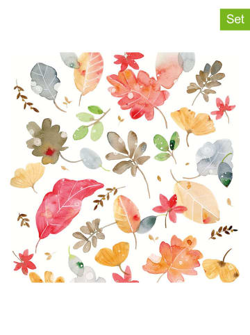 ppd 2er-Set: Servietten "Fall Impression" in Weiß/ Bunt - 2x 20 Stück