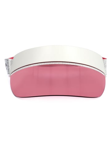 Jimmy Choo Damskie okulary przeciwsłoneczne w kolorze srebrno-różowo-białym