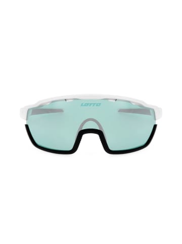 Lotto Unisex-Sonnenbrille in Weiß-Schwarz/ Hellblau
