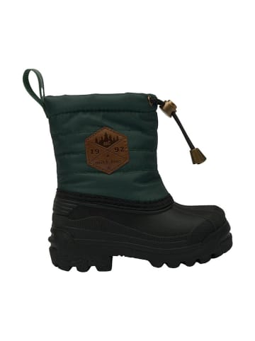 mikk-line Botki zimowe w kolorze ciemnozielonym
