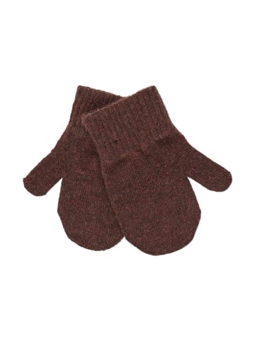 mikk-line 3-delige set: wanten donkerbruin/camel/bordeaux