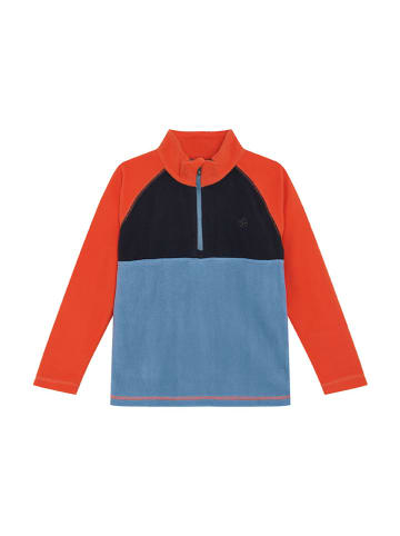 Color Kids Fleecepullover in Blau/ Dunkelblau/ Rot