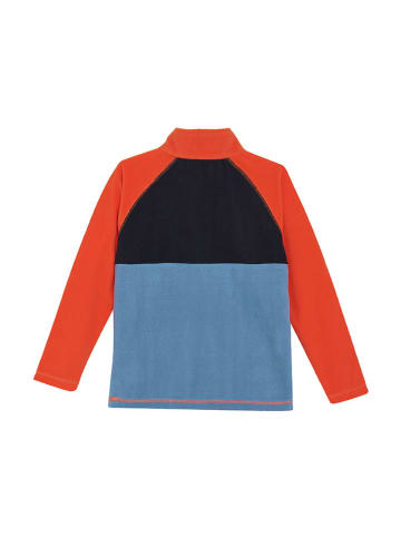 Color Kids Fleecepullover in Blau/ Dunkelblau/ Rot