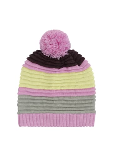 Color Kids Mütze in Rosa/ Grau/ Gelb