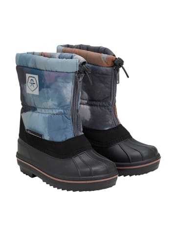 Color Kids Winterboots in Blau/ Grau