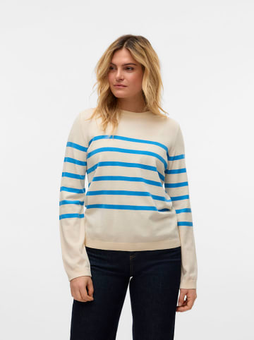 Vero Moda Sweter w kolorze kremowo-błękitnym