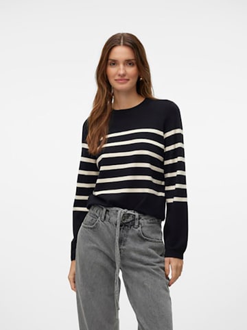 Vero Moda Pullover in Creme/ Schwarz