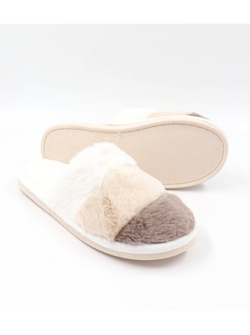 Confly Pantoffels kaki/wit/beige