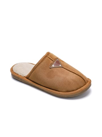 Confly Pantoffels lichtbruin