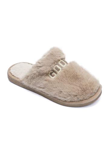 Confly Pantoffels lichtbruin