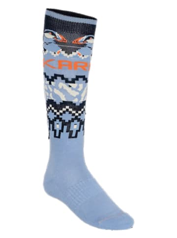 KARI TRAA Skarpety funkcyjne "Johanne" w kolorze błękitno-granatowym