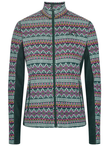 KARI TRAA Fleecejacke "Olga" in Dunkelgrün/ Mint