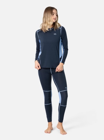 KARI TRAA Thermo-ondergoed "Sval" donkerblauw/lichtblauw