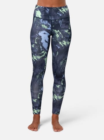 KARI TRAA Trainingsleggings "Fierce" in Dunkelblau/ Schwarz