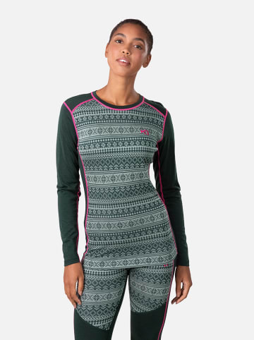 KARI TRAA Thermounterhemd "Mina" in Dunkelgrün