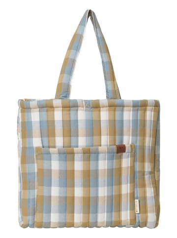 FABELAB Shopper blauw/bruin - (B)50 x (H)39 x (D)14 cm