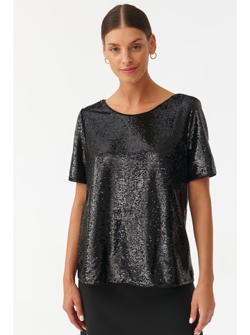 TATUUM Paillettenshirt in Schwarz
