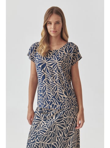 TATUUM Blouse "Printi" donkerblauw/beige