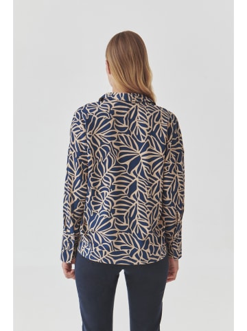 TATUUM Hemd "Berko" in Dunkelblau/ Beige