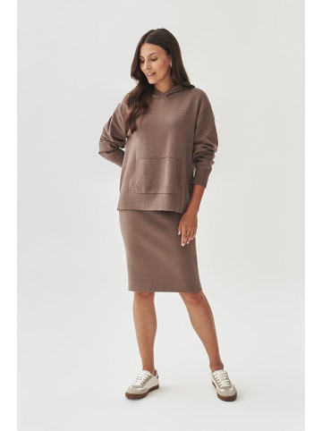 TATUUM Spódnica dzianinowa w kolorze jasnobrązowym