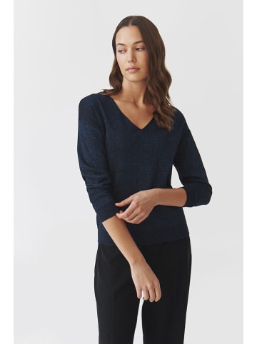 TATUUM Sweter "Flare" w kolorze granatowym
