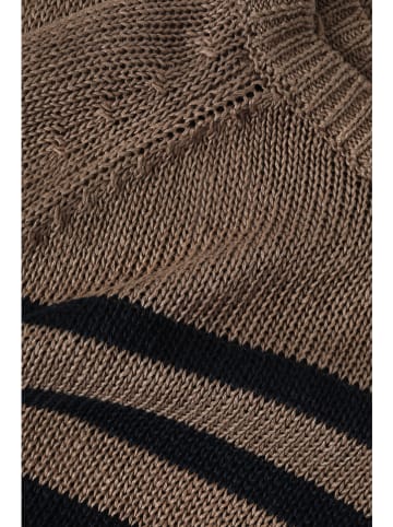 TATUUM Pullover "Elea" in Hellbraun/ Dunkelblau