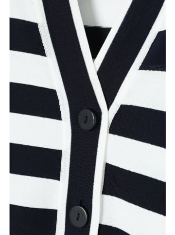 TATUUM Cardigan in Weiß/ Dunkelblau