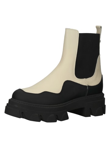 Steve Madden Skórzane sztyblety w kolorze beżowo-czarnym