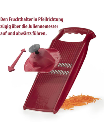 Genius Julienneschneider ''Roko PowerLine'' in Rot - (L)33,7 x (B)13 cm