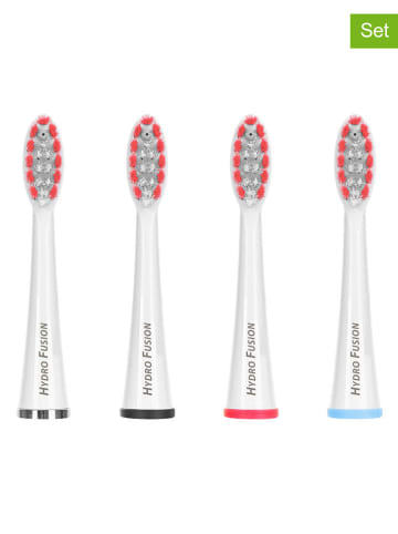 Genius 4-delige set: vervangende opzetborstels " Hydro Fusion - Intensiv" wit