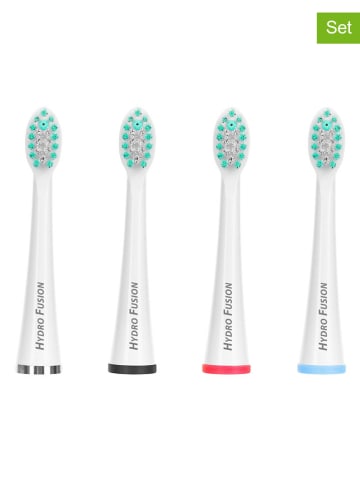 Genius 4-delige set: vervangende opzetborstels " Hydro Fusion - Sensitiv" wit