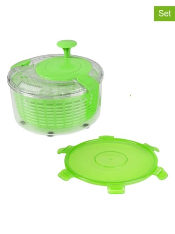 Genius 4tlg. Set: Salatschleuder "Nicer Dicer Mini" in Grün