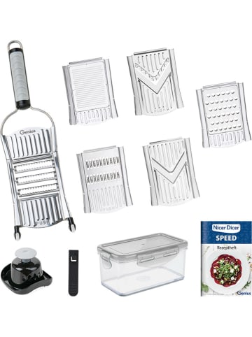 Nicer Dicer 12-częściowy zestaw "Nicer Dicer Speed" w kolorze szaro-czarnym