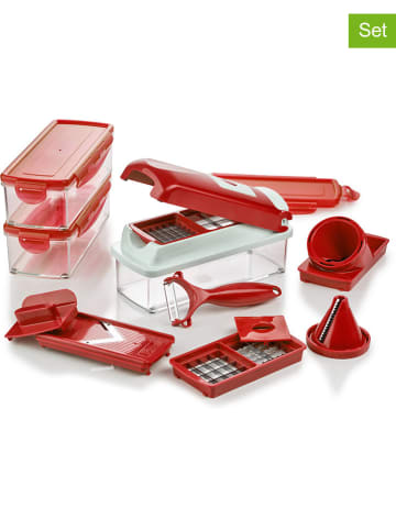 Genius 16-częściowy zestaw "Nicer Dicer smart" w kolorze czerwonym