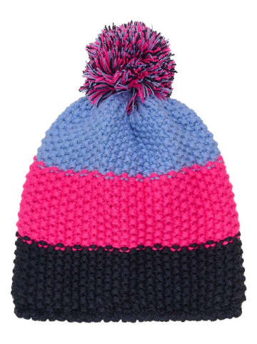 Color Kids Bommelmütze in Lila/ Pink/ Schwarz