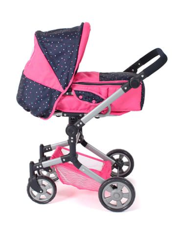 Bayer CHIC 2000 Combi-poppenwagen roze/donkerblauw - vanaf 3 jaar