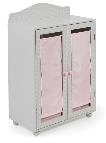 Bayer CHIC 2000 Szafa w kolorze szaro-jasnoróżowym dla lalek - 3+