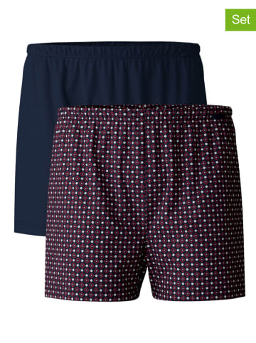 Calida 2er-Set: Boxershorts in Lila/ Dunkelblau
