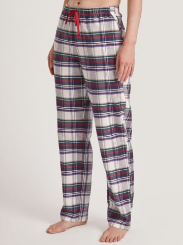 Calida Pyjama-Hose in Creme/ Rot/ Dunkelblau