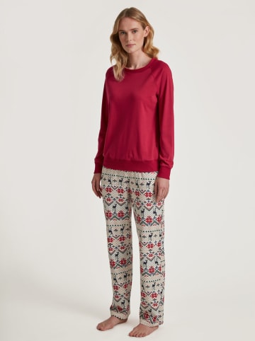 Calida Pyjamabroek beige/rood