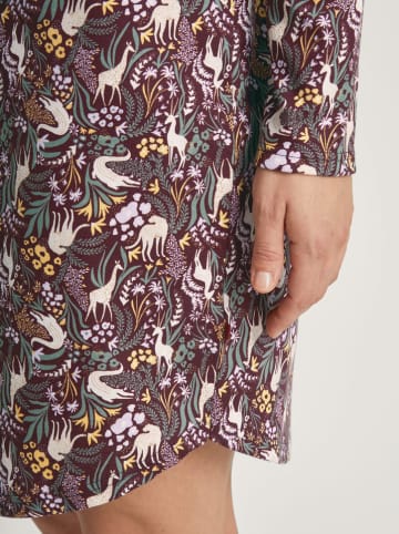 Calida Nachthemd in Bordeaux/ Grün